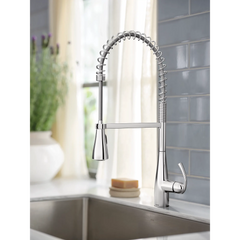 Essie One-Handle High Arc Pre-Rinse Spring Pulldown Kitchen Faucet