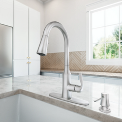 Cadia Spot resist stainless one-handle high arc pulldown kitchen faucet