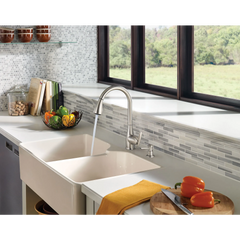 Haysfield Chrome one-handle high arc kitchen faucet