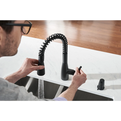 Springvale Matte Black One-Handle Pulldown Kitchen Faucet