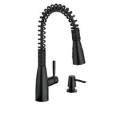Springvale Matte Black One-Handle Pulldown Kitchen Faucet