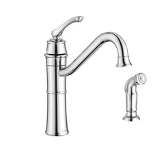 Wetherly Chrome One-Handle High Arc Kitchen Faucet