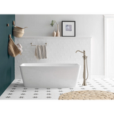 Belfield Chrome one-handle tub filler includes hand shower