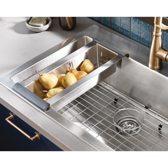 1800 Series 33"x22" stainless steel 18 gauge single bowl dual mount sink