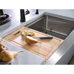 Luxe Chef 33" Workstation Undermount Apron Front Single Bowl Sink With Accessories