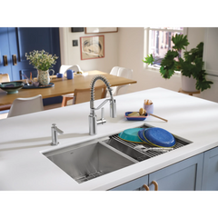 Luxe Chef 33" Workstation Undermount Double Bowl Sink With Accessories