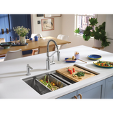 Luxe Chef 33" Workstation Undermount Double Bowl Sink With Accessories