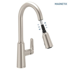Edwyn Spot resist stainless one-handle high arc pulldown kitchen faucet