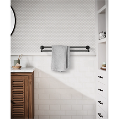 Hilliard Matte black 24" double towel bar