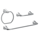 Lindor 3 Pc Kit: Pivoting Paper Holder, Towel Bar and Towel Ring