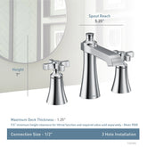 Flara Chrome two-handle high arc bathroom faucet
