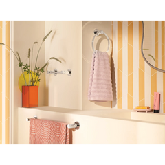 Avri Chrome pivoting paper holder towel bar towel ring
