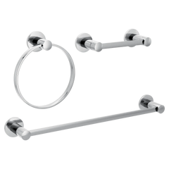 Avri Chrome pivoting paper holder towel bar towel ring