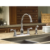 Traditional Chrome Two-Handle High Arc Kitchen Faucet