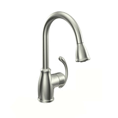 Terrace Chrome One-Handle High Arc Pulldown Kitchen Faucet