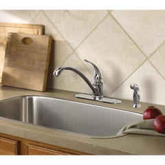 Torrance Chrome one-handle low arc kitchen faucet