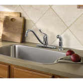 Muirfield Chrome one-handle low arc kitchen faucet
