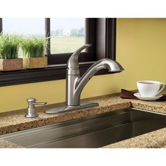 Caprillo Chrome one-handle low arc kitchen faucet