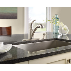 Caprillo Chrome one-handle low arc kitchen faucet