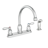 Caldwell Chrome two-handle high arc kitchen faucet