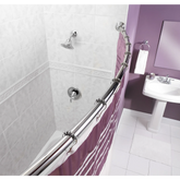Curved Shower Rods Chrome 5' Curved Shower Rod