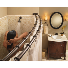 Moen Chrome adjustable curved shower rod