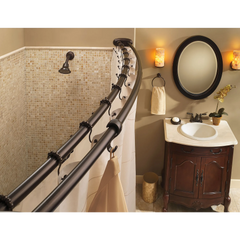 Moen Chrome adjustable curved shower rod