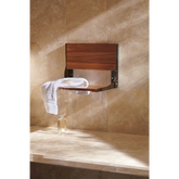 Bath Safety Old world bronze and Teak Folding Shower Seat