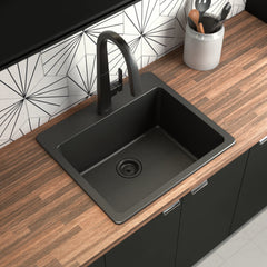 Host 25" Granite Dual Mount Single Bowl Sink