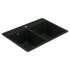 Host 33" Granite Dual Mount Double Bowl Sink