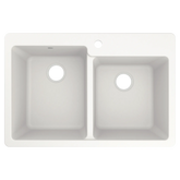 Host 33" Granite Dual Mount Double Bowl Sink
