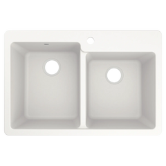 Host 33" Granite Dual Mount Double Bowl Sink
