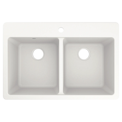 Host 33" Granite Dual Mount Double Bowl Sink