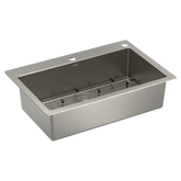 Prep 33" Stainless Steel Dual Mount Single Bowl Sink