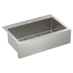 Prep 33" Stainless Steel Dual Mount Apron Front Single Bowl Sink