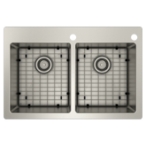 Prep 33" Stainless Steel Dual Mount Double Bowl Sink