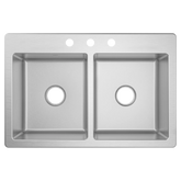 Prep 33" Stainless Steel Drop-in Double Bowl Sink