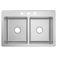 Prep 33" Stainless Steel Drop-in Double Bowl Sink