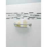 Brushed nickel 16" Grab Bar with Shelf