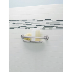 Chrome 16" Grab Bar with Shelf