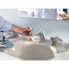 Method Chrome Two-Handle Low Arc Bathroom Faucet