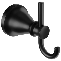 Hilliard Matte black double robe hook