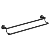 Hilliard Matte black 24" double towel bar