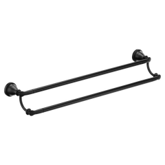 Hilliard Matte black 24" double towel bar