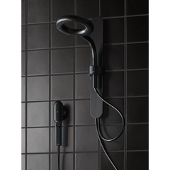 Moen Spa Shower Matte Black Two-Function 7.9" Diameter Spray Head Standard With Handshower