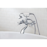 Weymouth Chrome Two-Handle Tub Filler including Handheld Shower