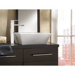 90 Degree One-Handle High Arc Vessel Bathroom Faucet