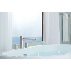 Align Chrome Two-Handle Diverter Roman Tub Faucet including Handheld Shower