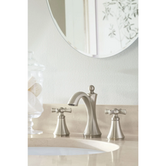 Wynford Chrome two-handle high arc bathroom faucet