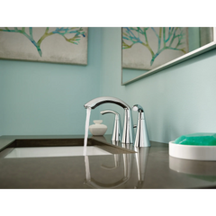 Glyde Chrome Two-Handle High Arc Bathroom Faucet